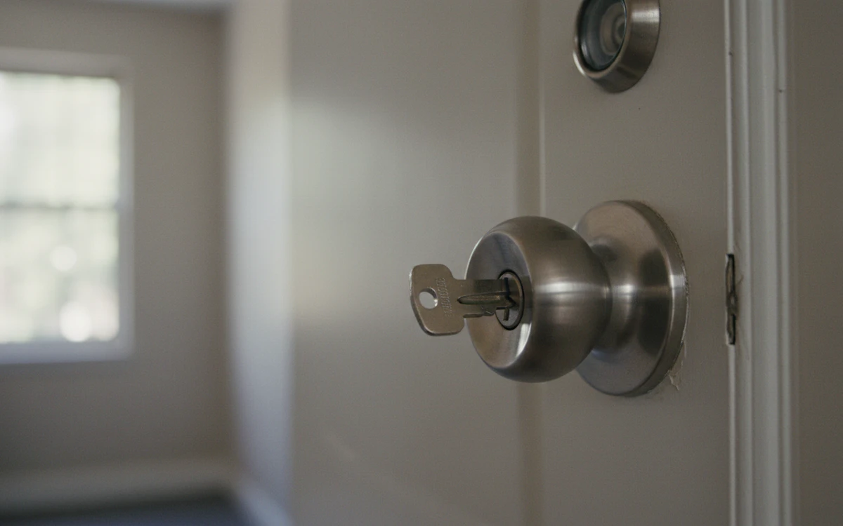 Broken key piece in a residential door lock in the GTA