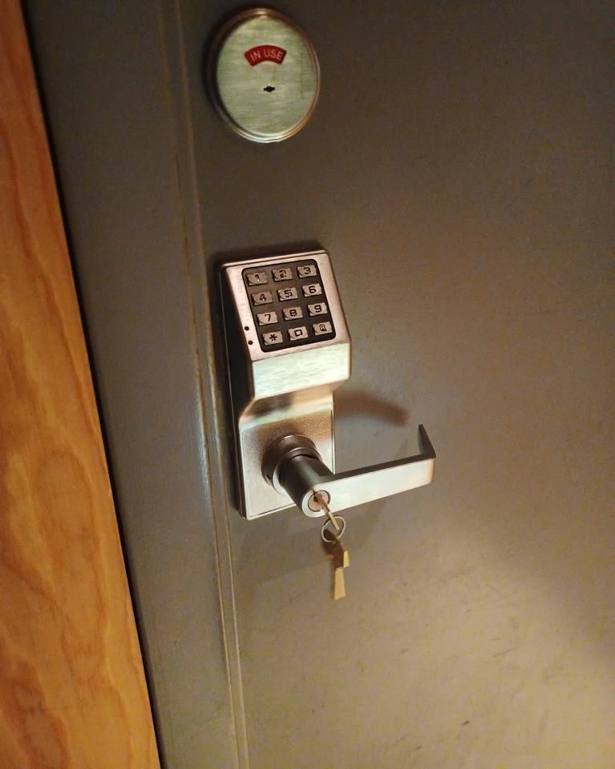 Commercial keypad lock service by a mobile locksmith in Pickering
