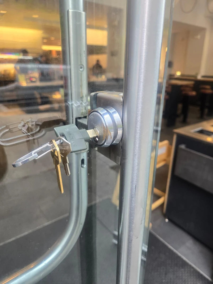Commercial storefront lock service by Toronto Premier Locksmith in the GTA